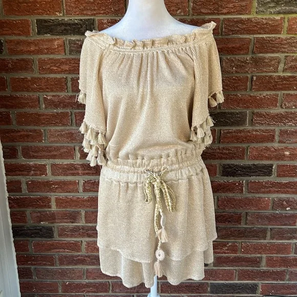 Ramy Brook Marshall Metallic-Knit Minidress Size Large NWT - Picture 4 of 6